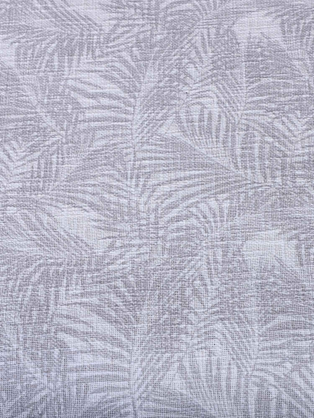 Palm Haven Cotton Thick & Thin Botanical Bed Cover – Soft Grey