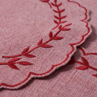 Delicate Chambray Blush Trim Table Runner