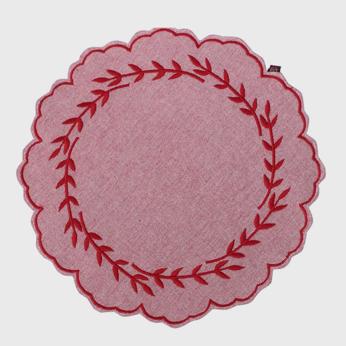 Delicate Chambray Blush Trim Placemat