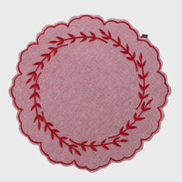Delicate Chambray Blush Trim Placemat